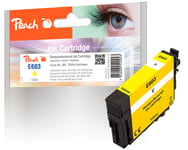 Kompatibel med Peach Epson WorkForce WF-2850 DWF bläckpatron, 3.8ml, Gul