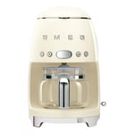 Smeg 50's Retro Style kahvinkeitin DCF02CREU - ajastimella, kerma