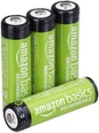 Amazon Basics - NiMh Piles Rechargeables AA, pré-chargées, Lot de 4 (Le visuel Peut différer)