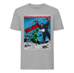 T-Shirt Homme Col Rond King Kong Versus Godzilla Vieille Affiche Française De Film Rétro Poster Cinéma Vintage