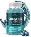 RM Creatine Gummies 3000mg - 60 Gummies, (Blueberry Flavour) - Creatine Monohydrate - Pre Workout Gym Supplement for Men & Women - Vegan & Gluten Free