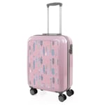 ITACA - Suitcase Medium Size - PC Polycarbonate Medium Suitcase Hard Shell Suitcase - Lightweight 20kg Suitcase with TSA Combination Lock - Lightweight and Resistant Travel Medium Size Suitc, Feathers