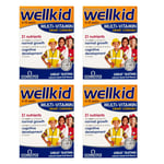 4x Vitabiotics WellKid Multi-Vitamin Smart Chewable 30-Tablets - 4 to 12 Years