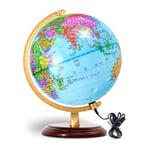 DSHUJC Educational Smart AR World Globe Scientific Childrens Globe Lamp Explorer AR Swivel Rotating Desk Top Globe World Geography for Kids Home Decor and Office Desktop Gift