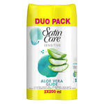 Venus Satin Care Shaving Gel Sensitive Aloe Vera Glide 2x200 ml