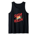 Funny Sushi Rollin - Sushi Chef Skateboarding Tank Top