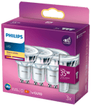 PHILIPS Reflektorlampa 3,5W GU10 3-pack