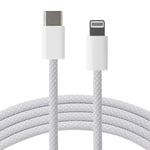 Xceed Braided USB-C til Lightning Kabel PD 60W - 1m - Hvit