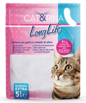 Litière pour chats Long Life en cristaux de silice inodores 5 litres Cat&rina