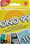 Mattel Games ONO 99 Jeu de cartes pour toute la famille, jeu de calcul, de 2 à 10 joueurs -individuellement ou par équipes, Jouet Enfant, Dès 7 ans, HHL37