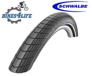 1 x Schwalbe Big Apple 26 x 2.0 Reflective Raceguard Cycle Tyre & Schrader Tube