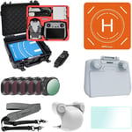 Mini 4 Pro Accessoires 7-IN-1 Kit, Mini 4 Pro Valise Bicouche, ND Filtre Set, Piste d'Atterrissage, Sangle, RC 2 Pare Soleil, Capuchon d'Objectif, Protecteurs d'écran pour DJI Mini 4 Pro.[G1323]