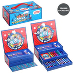 Thomas The Tank Engine 52pcs Colouring Tool Box Case Art Craft Set Stationery