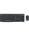 Logitech MK295 Silent Wireless Combo clavier Souris incluse USB QWERTY Nordique Graphite