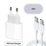 Iphone 16 Snabbladdare - Adapter & Kabel 20W USB-C 2m