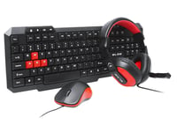 New Set PC Multimedia Gaming USB Keyboard Mouse 3.5mm Jack Headphones 1102