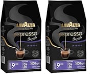 Lavazza Espresso Barista Intenso, Drum Roasted Coffee Beans, Ideal for Espresso Coffee Machines Intensity 9/10, Medium Roasting, 1000g (Pack of 2)