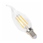 Blanc Chaud - Ampoule filament led flamme Transparent - E14 - BA35 - 4 w - smd Epistar Ecolife Lighting