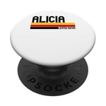 ALICIA Prénom Personnalisé Mignon Idée Vintage Femme ALICIA PopSockets PopGrip Interchangeable