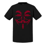 T-Shirt Enfant Visage Anonymous Rouge Hacker