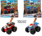 Hot Wheels Monster Trucks Roarin' Wreckers & Boneshake Truck Ace Vehicle X2 Pack