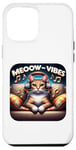 Coque pour iPhone 12 Pro Max Meeow-Vibes Casque pour chat