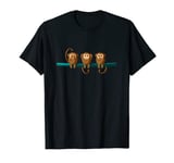 Wise Monkeys See Hear Speak No Evil Funny Novelty T-Shirt T-Shirt