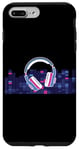 Coque pour iPhone 7 Plus/8 Plus Casque pour artistes, DJ, contrôle audio LED clignotant