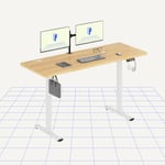 FLEXISPOT Electric Standing Desk 180 x 80 cm Height Adjustable Standing Desk for Home Office (Maple)