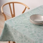 BELUM 32010D2 Nappe Anti-Taches en Jacquard, Dimensions 240 x 155 cm - Nappe Anti-Taches, Toucher Extra Doux, Couleur Turquoise, Tissu 70% Coton, 30% Polyester