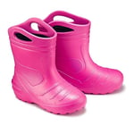 ESTRO Botte en Caoutchouc Enfant - Bottes de Pluie Enfant Fille Botte de Pluie Fourrée Enfant Botte Pluie Enfant Chaussure Pluie Enfant K051 (35 EU, Rose)