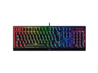 Razer BlackWidow V3 (Green Switch) - Mechanical Gaming Keyboard (Clicky Mechanical Switches, Doubleshot ABS Keycaps, Multi-Function Digital Roller and Media Key, Wrist Rest) UK Layout | Black