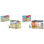 Playmobil 71327 Ecole aménagée - City Life - avec Six Personnages, Une école sur Deux étages avec Un Ascenseur & 71328 Salle de Sport- City Life - L'école - Aimer Apprendre Univers Scolaire