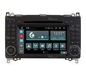 Radio de Voiture sur Mesure pour Mercedes Android GPS Bluetooth WiFi USB Full HD Touchscreen Display 7" Easyconnect Processour 8core Commandes Vocales