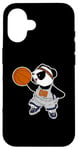 iPhone 16 Basketball Panda Bear Slam Dunk Funny Kids Sports Exercise Case