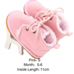 Baby Crib Shoes Pu Leather Suede Pink S