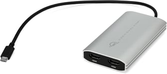 Adaptateur d'écran USB-C double HDMI 4K avec DisplayLink - pour Mac Apple Silicon M1 et M2 ou autres Mac ou PC équipés d'un port USB-C ou Thunderbolt.[G447]