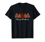 Polar Express Christmas Tree Buffalo Plaid Pajama T-Shirt