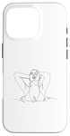 Coque pour iPhone 16 Pro sexy shirt sexy sweat à capuche lignes chaudes femme en eau dessin