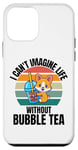 iPhone 12 mini Retro Cute Corgi Dog I Can't Imagine Life Without Bubble Tea Case