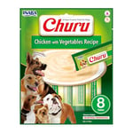 Churu Sticks by INABA Dog Treat - Chicken & Vegetables Flavour (8 x 20g) / Soft & Creamy Dog Treat, Delicious & Healthy Snack, Food Topper, Pill Assist, Training Treat, Natural, Grain Free