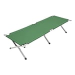 Milestone Camping 20260 Deluxe Folding Camping Bed/Lightweight & Portable/Aluminium Frame & 60 OD Polyester Fabric/Carry Bag Included/Camping, Festivals, Fishing / 189cm x 64cm