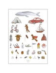 Boys Patterned Poster & Frame