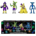 Fnaf Security Breach Actionfigurer Rörliga Leder Bonnie Foxy Freddy Chica Anime Figur Pvc Modellleksaker Hög Kvalitet Blacklight 5.5cm1