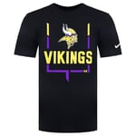 Nike NFL Minnesota Vikings Legend Goal Post Mens T-Shirt - Black - Size 2XL