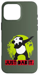 Coque pour iPhone 16 Pro Max Dab Dabbing Panda Eco Planet Green Save World