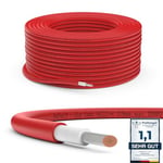 RedStar24 Câble Solaire Premium 6mm² Rouge 50m - Résistant aux UV, Flexible, Câble Photovoltaïque, Câble PV, Câble de Connexion Solaire pour Panneaux Solaires, Onduleurs & Régulateurs de Charge