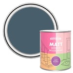 Rust-Oleum Blue Interior Wood Paint in Matt Finish - Blueprint 750ml