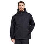 Peter Storm Mens Waterproof Jacket with a Fully Adjustable Hood, Hiking Raincoat - Black - Size Large