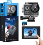 AKASO V50 Elite Action Camera + 64GB microSD Memory Card - 4K/60fps Touch Screen